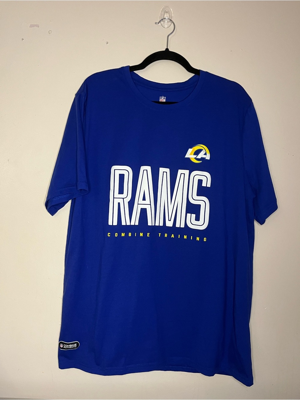 NFL Los Angeles Rams Blue 'RAMS' Combine Training Shirt